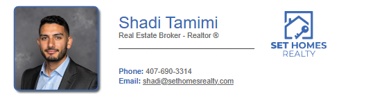 SetHomes Realty email signature for Shadi Tamimi